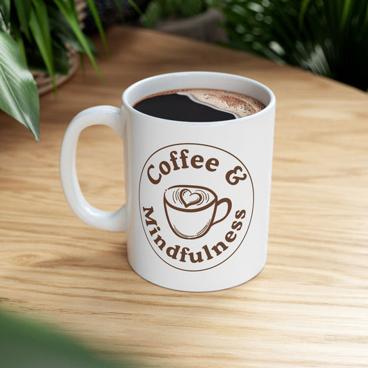 Coffee & Mindfulness Mug – Retro Ceramic Cup for Daily Calm