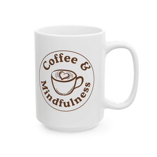 Coffee & Mindfulness Mug – Retro Ceramic Cup for Daily Calm